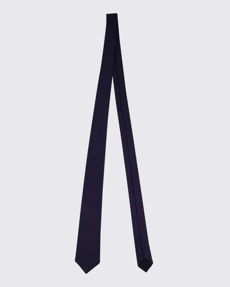 Gucci Krawatte aus reiner Bio-Seide mit durchgehendem GG-Monogramm-Muster Navy