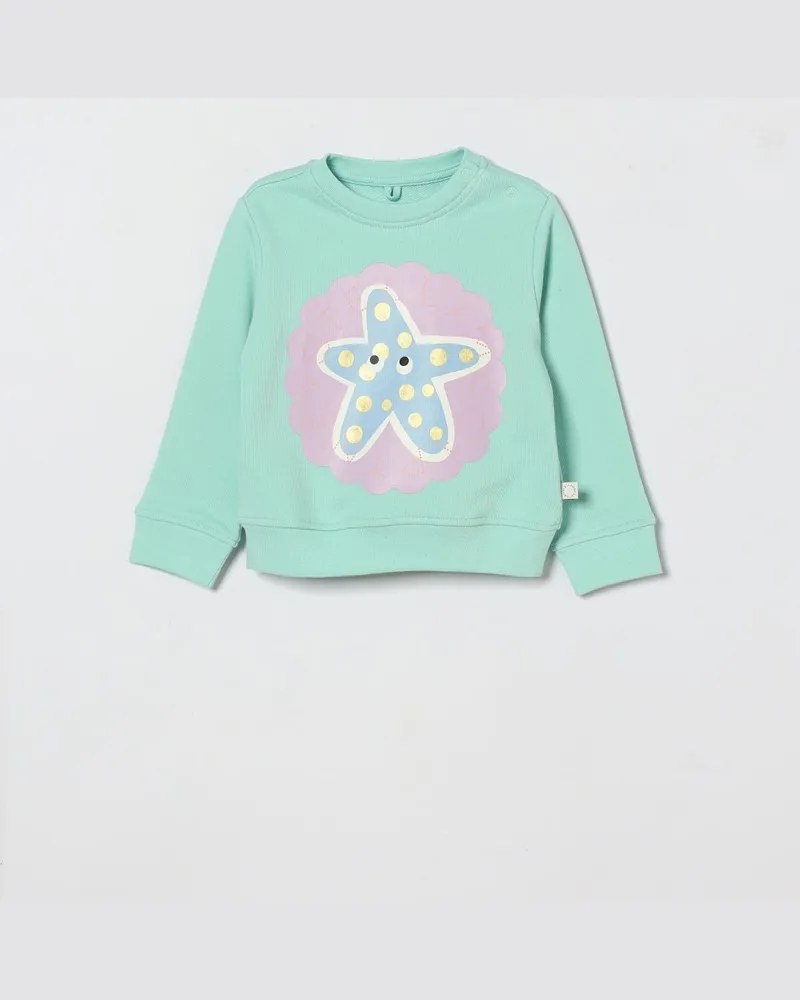Stella McCartney Kids Rundhals-Sweatshirt aus Baumwolle Blau