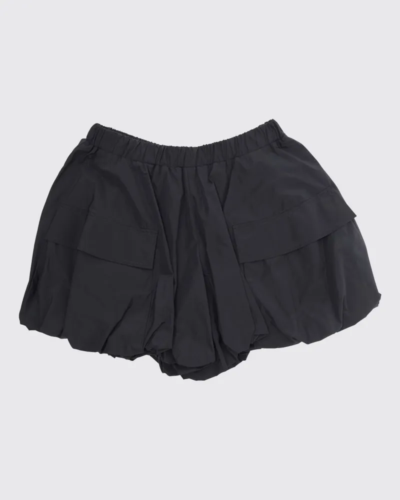 Moncler Shorts aus technischem Gewebe für Jungen mit elastischem Bund und Taschen Grau