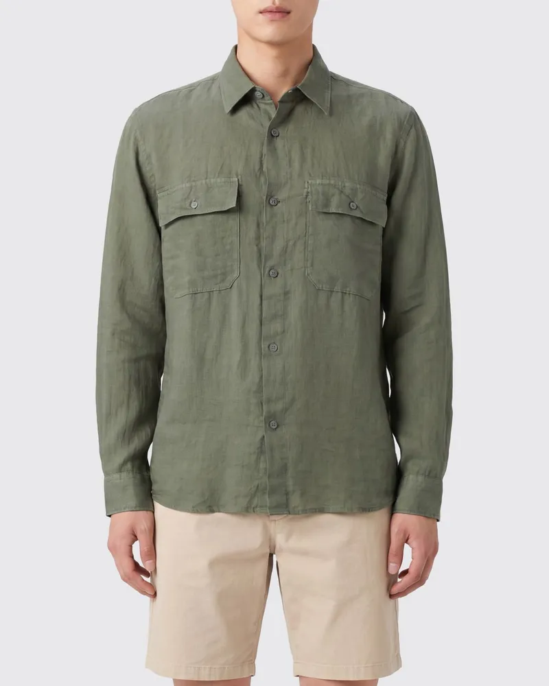 120% Lino T-shirt herren Kaki
