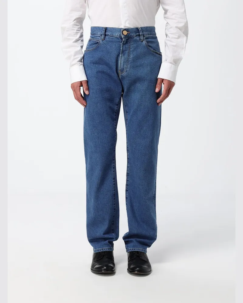 Giorgio Armani Regular Fit Straight Jeans aus Denim mit hoher Taille Denim