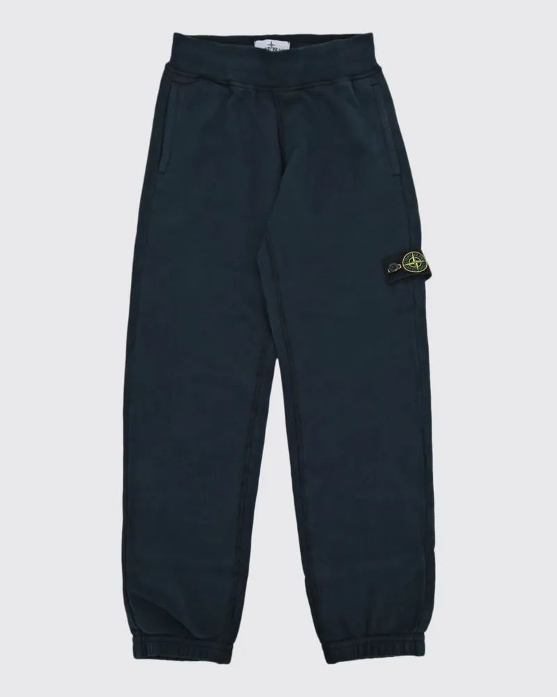 Stone Island Slim Fit Jogginghose für Jungen aus Baumwolle mit Logo-Patch Navy