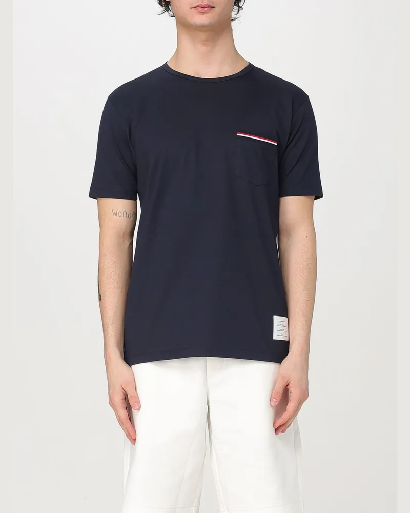 Thom Browne T-shirt herren Blau