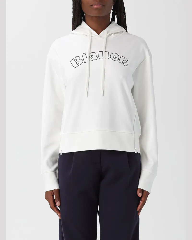 Blauer Sweatshirt damen Weiß