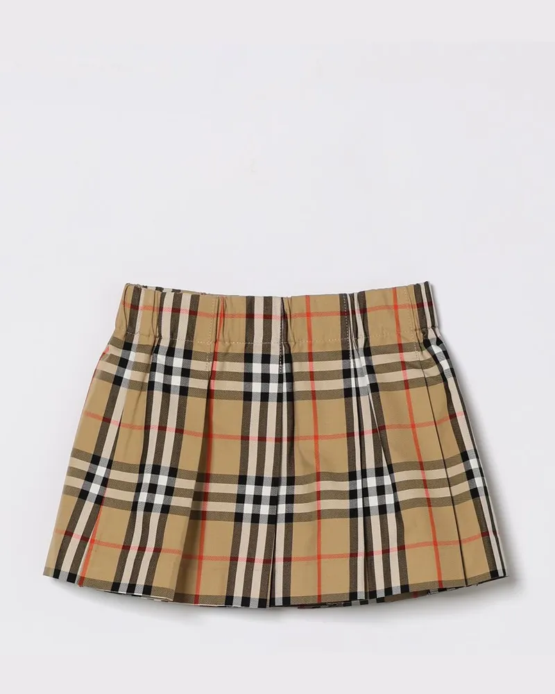 Burberry Baumwollrock mit Karomuster Beige
