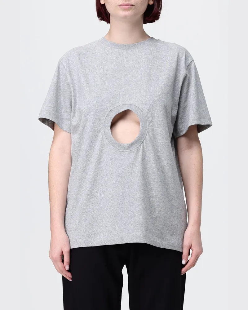 COPERNI Cut Out T-Shirts aus Bio-Baumwolle Perle