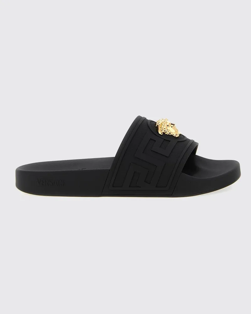 Versace Medusa Gummi-Sliders Schwarz
