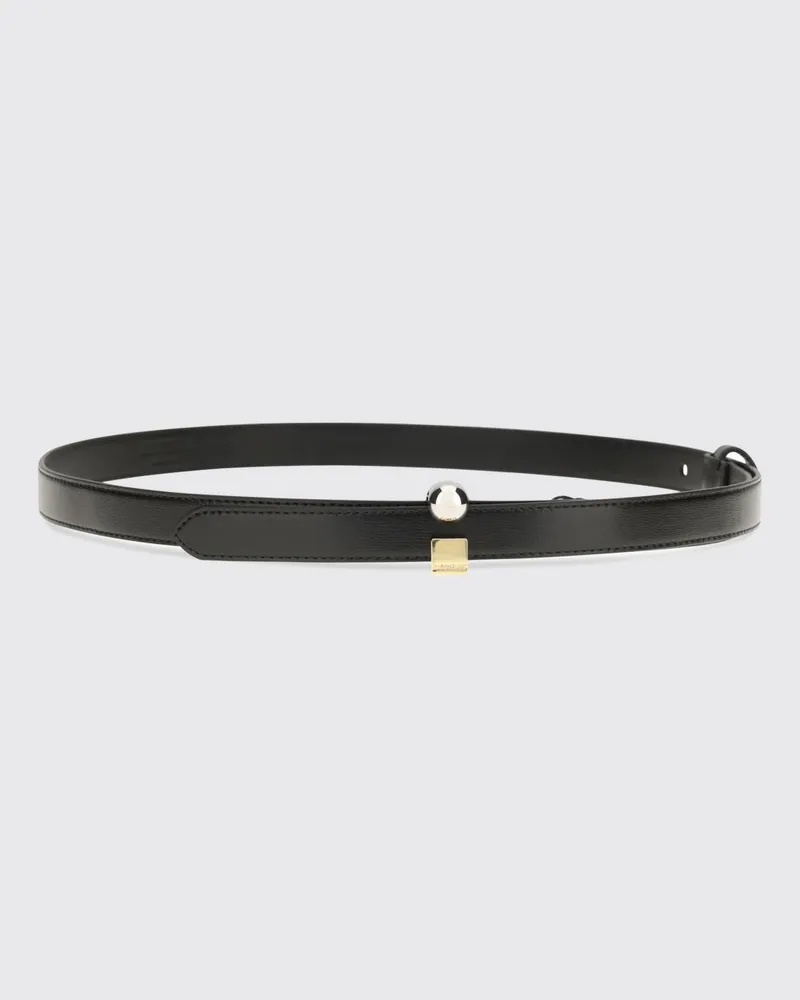 Jacquemus Ledergürtel mit Piercing-Detail und Steckverschluss Schwarz