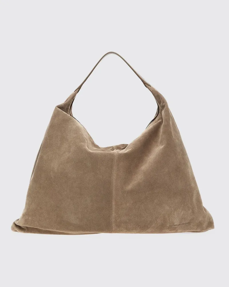 Brunello Cucinelli Schultertasche damen Grau