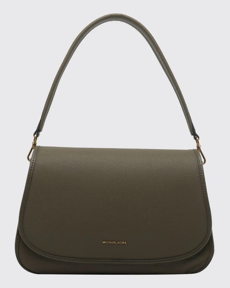 Michael Kors Schultertasche Holmes aus gehämmertem Leder mit Umhängeriemen Waldgrün