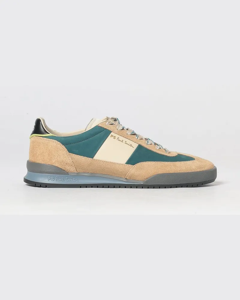 Paul Smith Zweifarbige Dover-Sneaker aus Leder und Nubuk mit Logo Yellow