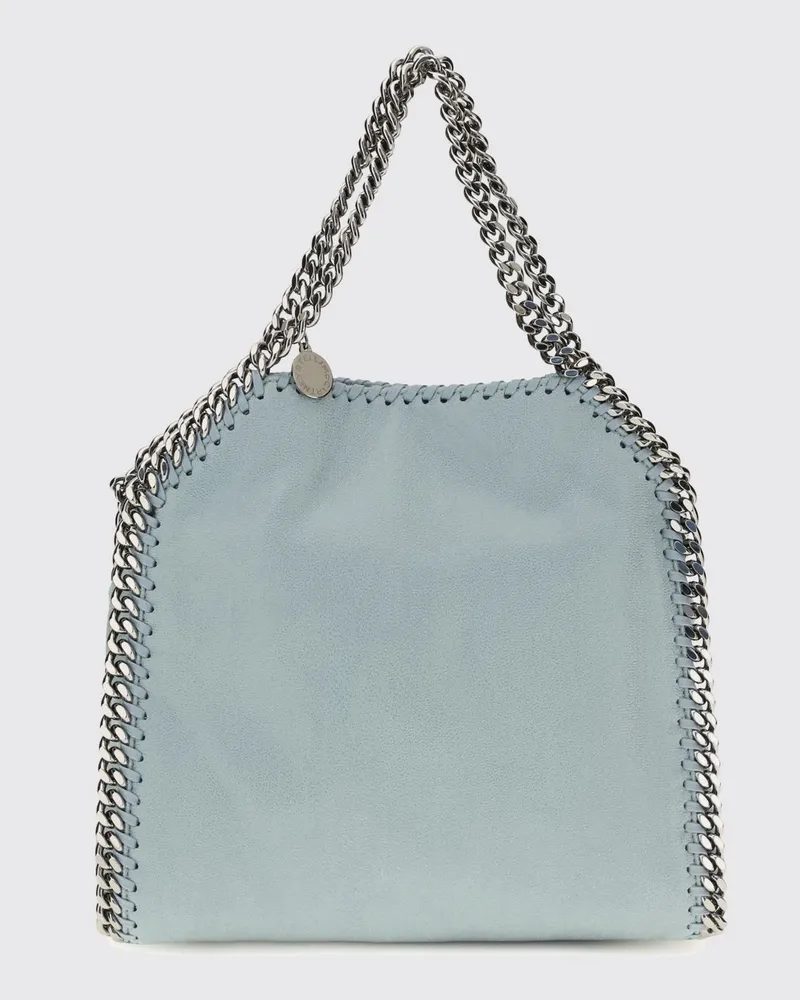 Stella McCartney Falabella Handtasche aus Alter Mat mit Kettenverzierungen Blau