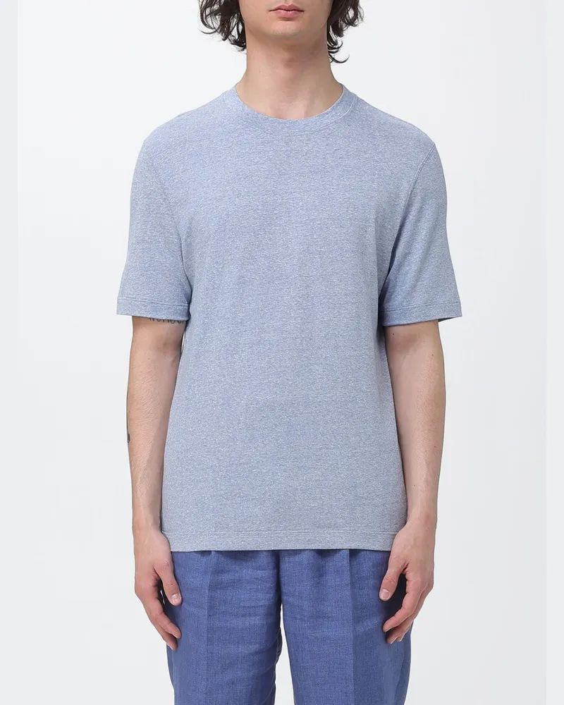 Brunello Cucinelli Polo herren Hellblau