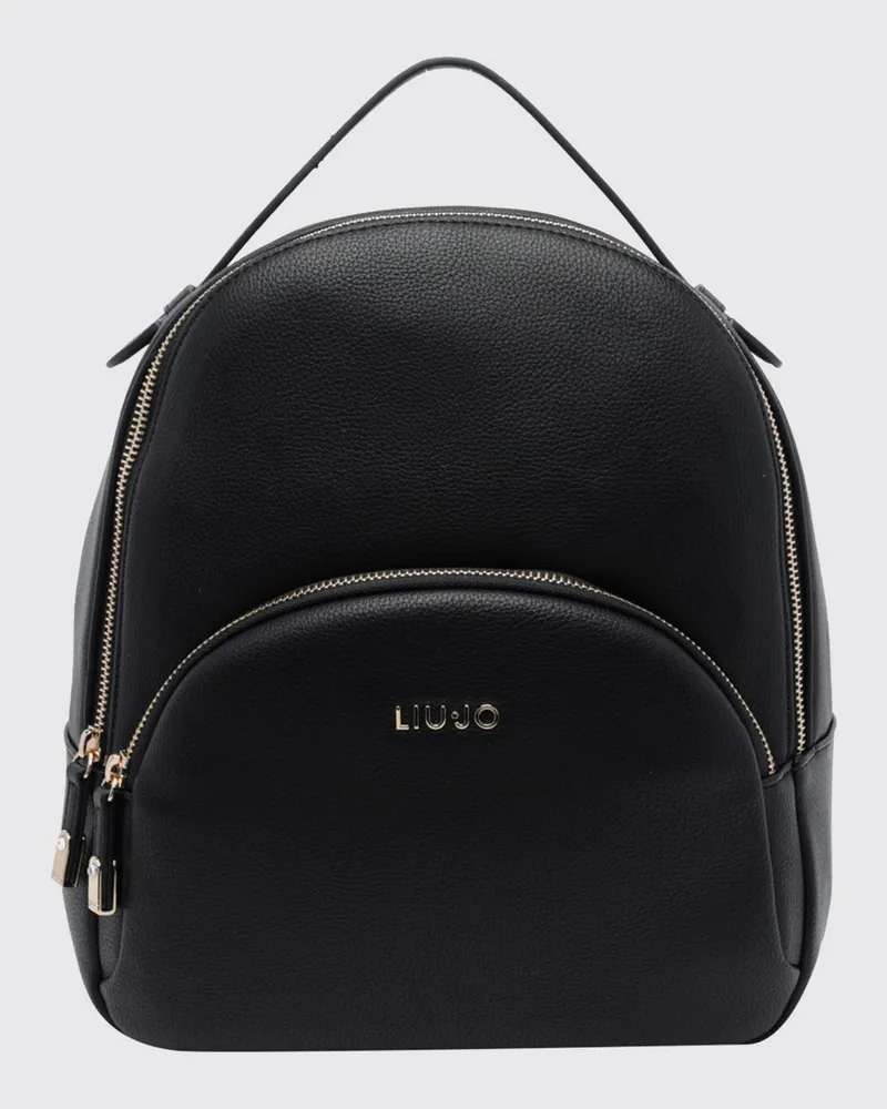 Liu Jo Polyester-Rucksack mit metallischem Logo und verstellbaren Schultergurten Schwarz