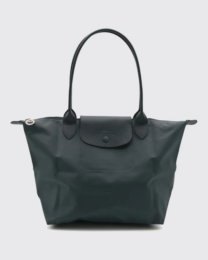 Longchamp Le Pliage One Mittlere Schulter-Tragetasche aus recyceltem Nylon Grau