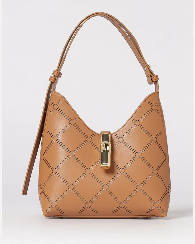 Furla Schultertasche damen Braun