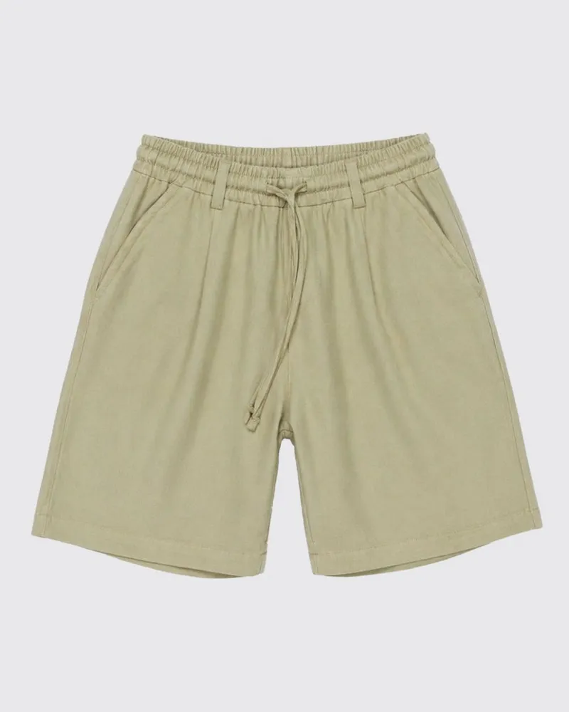 Paolo Pecora Milano Jungen-Jogging-Shorts aus Baumwolle mit Kordelzug Grün