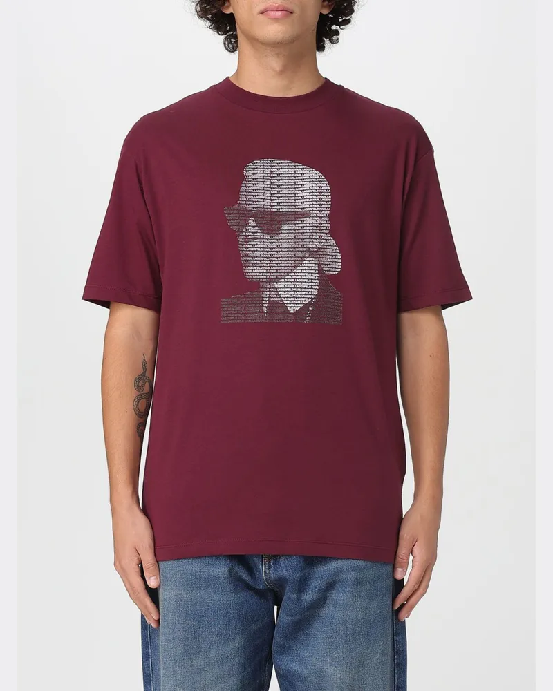 Karl Lagerfeld T-shirt herren Burgunderrot
