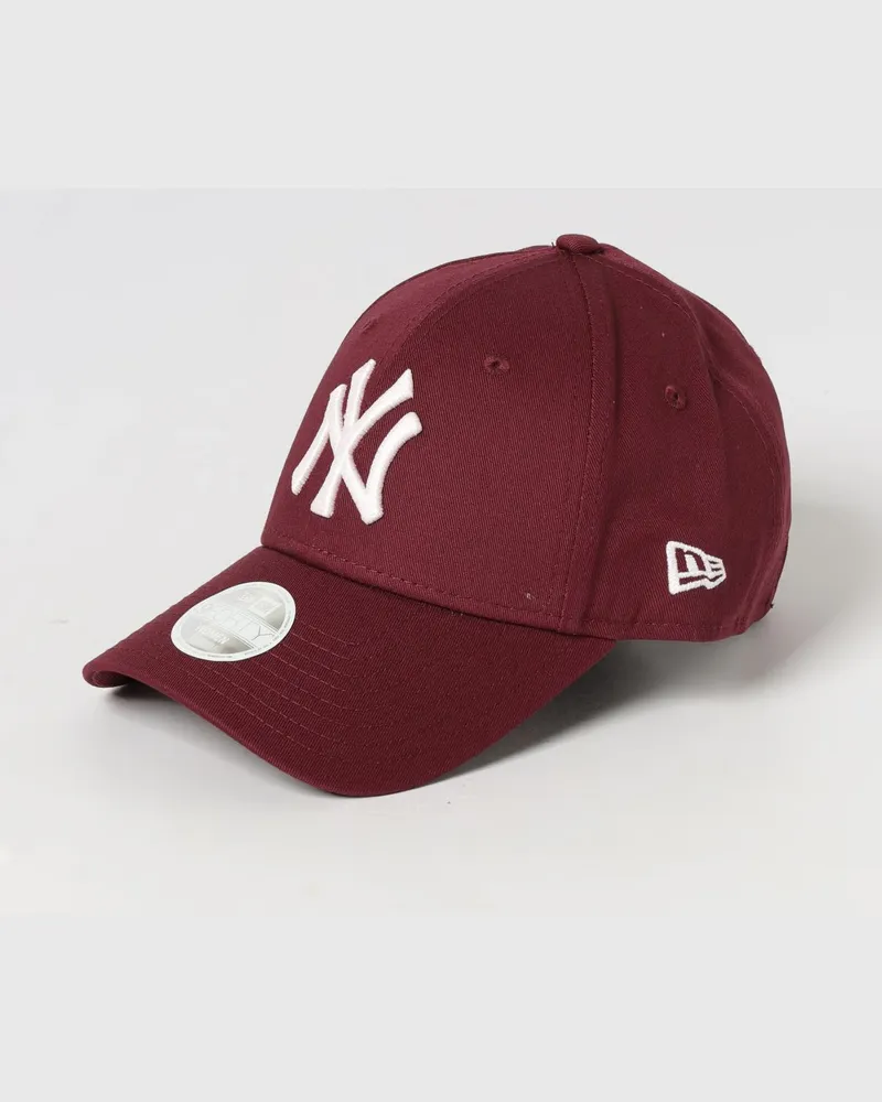 New Era 9Forty NY Yankees Baseballkappe aus Baumwolle mit gesticktem Logo Burgunderrot