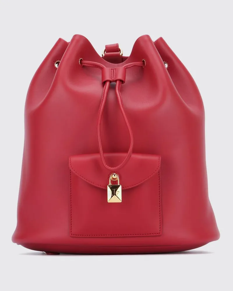 Loro Piana Lederrucksack Rot