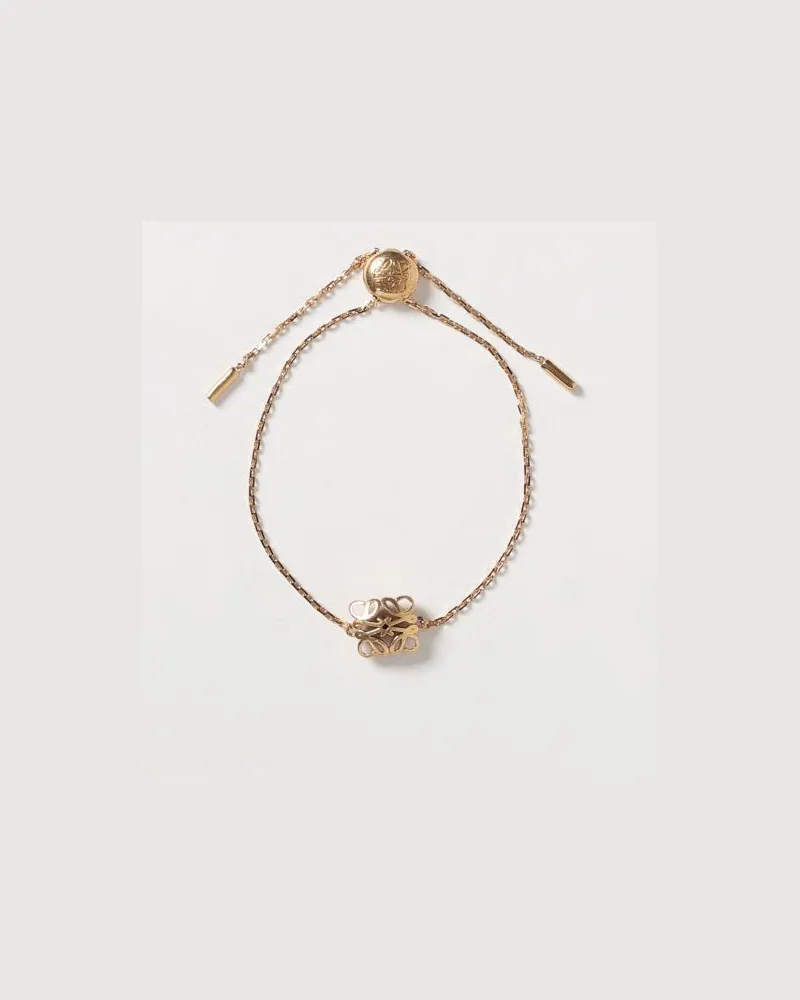 Loewe Anagram-Armband von aus Messing mit Kordelzugverschluss Gold
