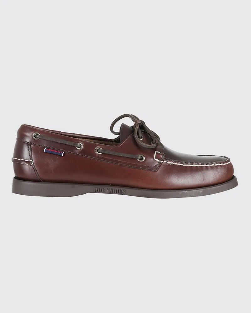 Sebago Portland Bootsschuhe aus gewachstem Leder Kakao