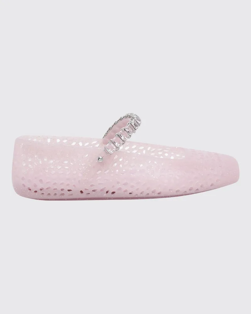 Jimmy Choo The Jelly Mary Jane Ballerinas aus perforiertem PVC mit Kristallen Pink