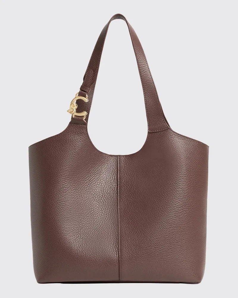 Coccinelle Schultertasche C-Easy aus genarbtem Leder mit herausnehmbarer Innentasche Red