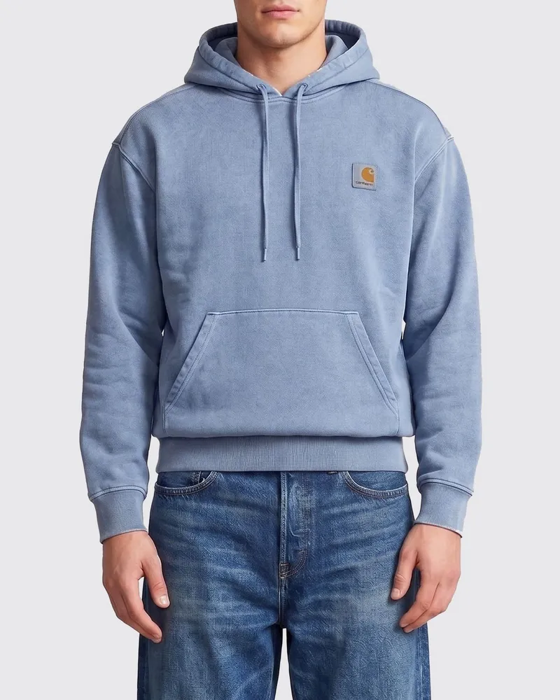 Carhartt WIP Baumwoll-Kapuzenpullover mit Logo Blau