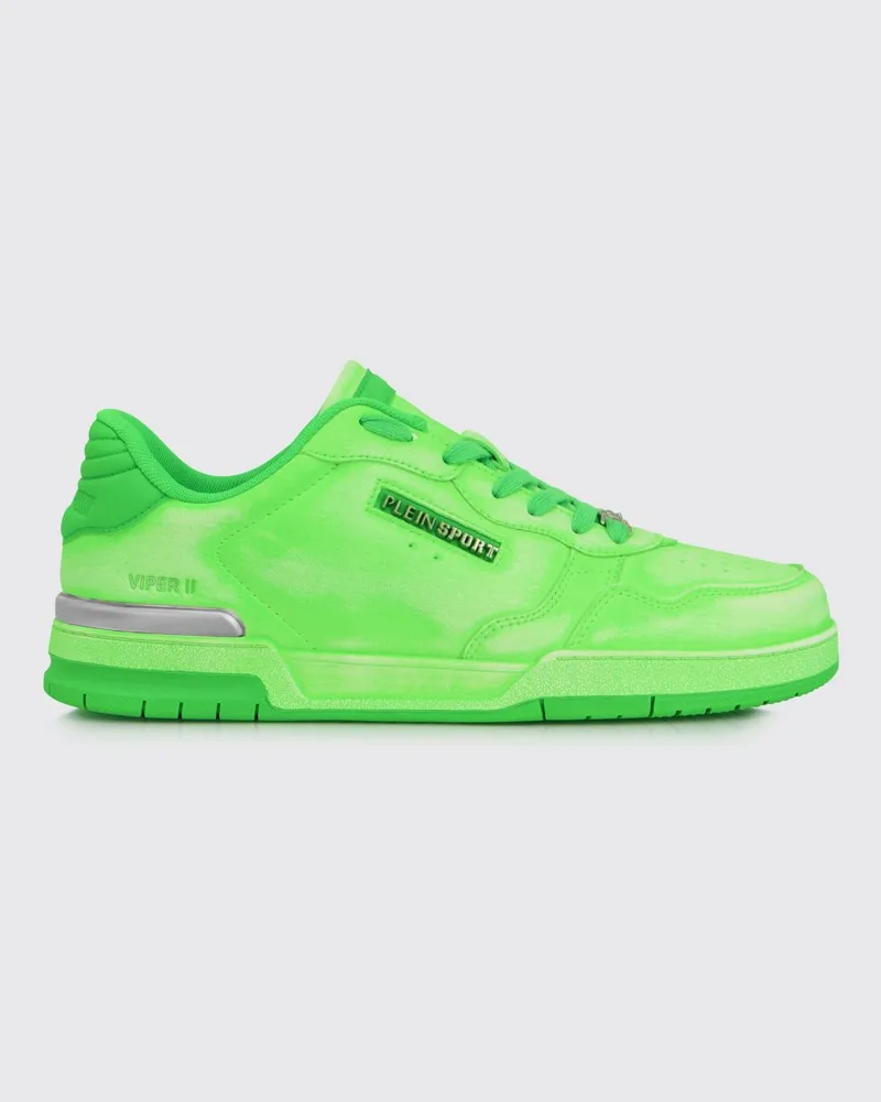 Philipp Plein Sneakers Viper II aus Used-Leder Grün