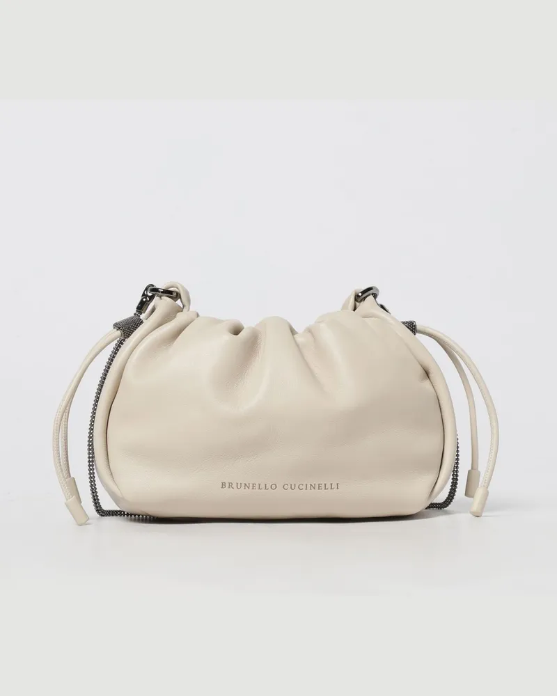 Brunello Cucinelli Schultertasche damen Ivory