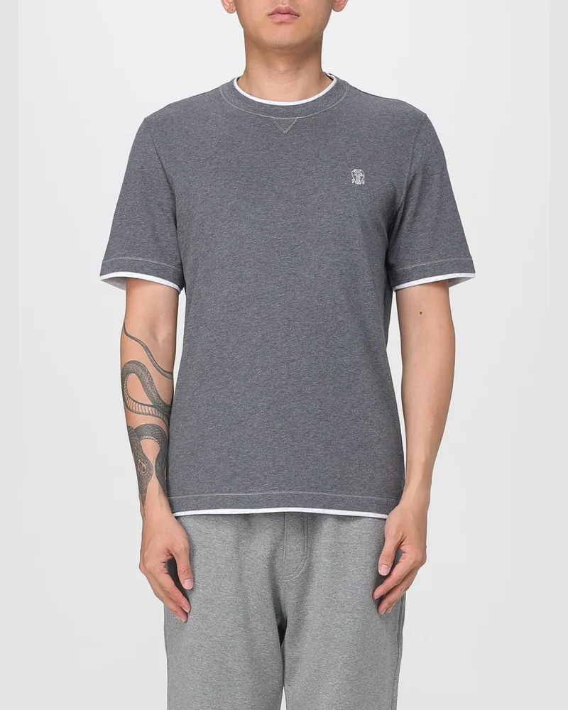 Brunello Cucinelli Polo herren Grau