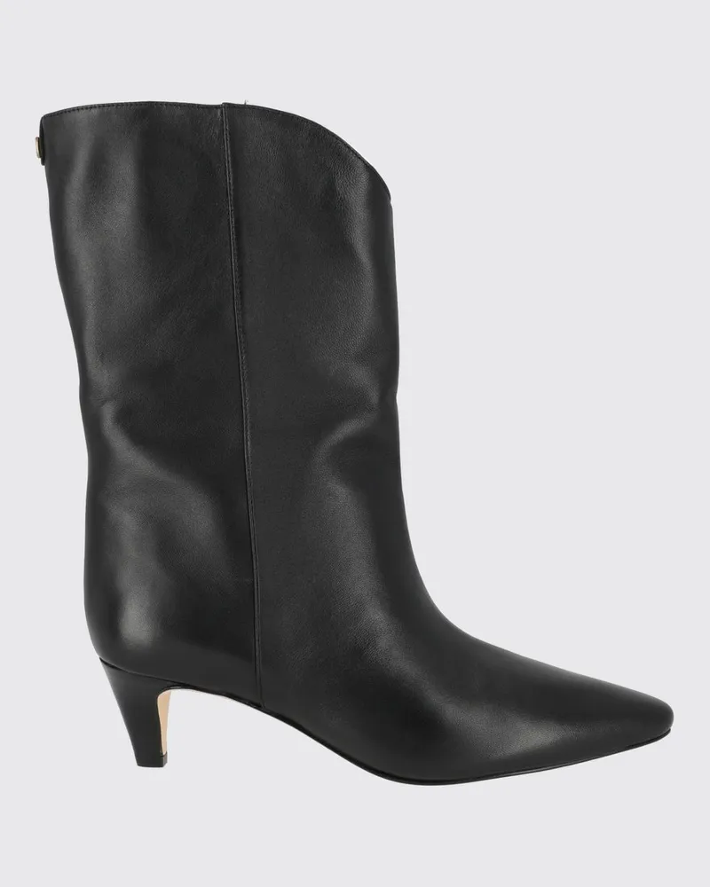 Michael Kors Daniela kniehohe Stiefel aus Leder von mit Stiletto-Absatz und MK-Logo Schwarz