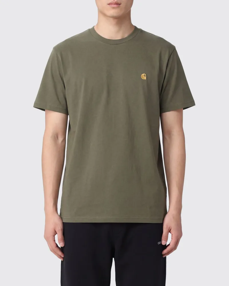 Carhartt WIP Baumwoll-T-Shirt mit gesticktem Logo Grün