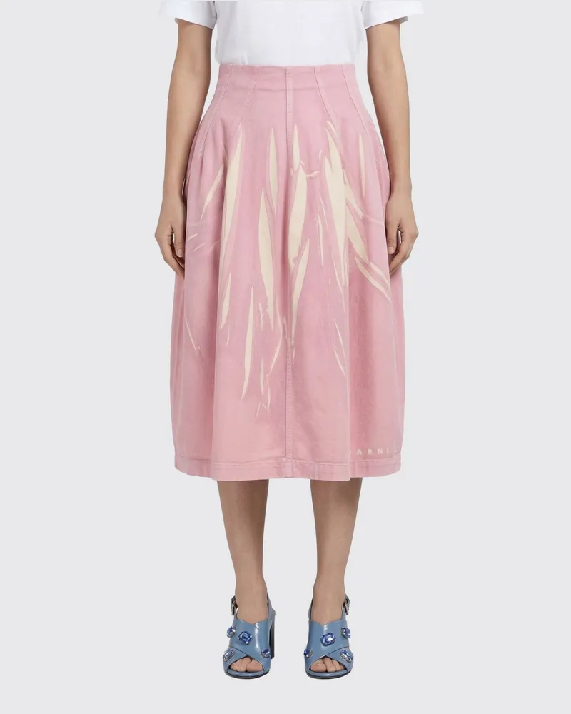 Marni Ballon-Jeansrock Pink