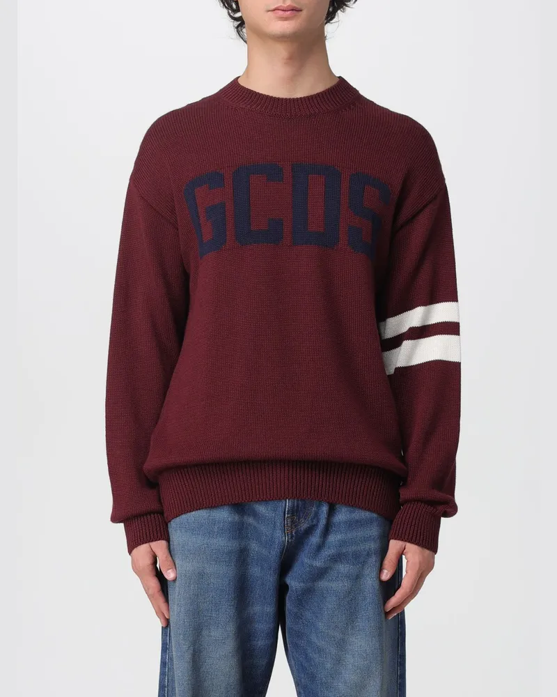 GCDS Pullover herren Burgunderrot