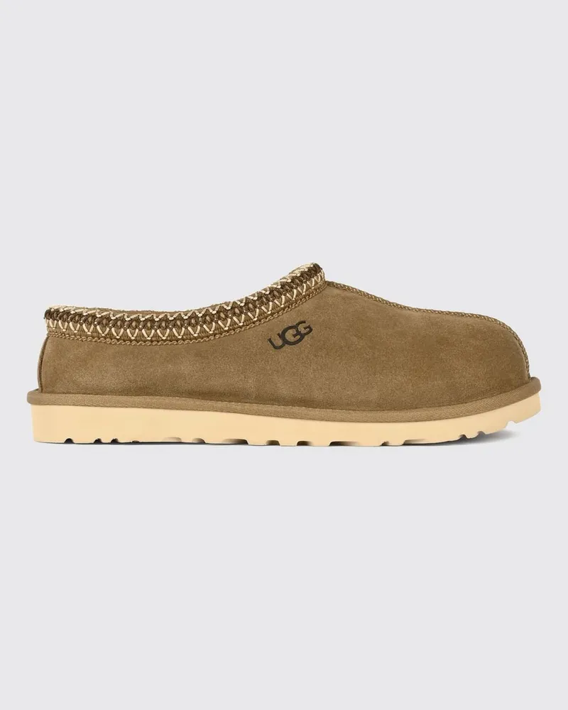 UGG Tasman II Wildlederpantoffeln mit Wollfutter und Kontrastnähten Kakao