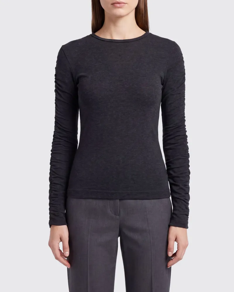 Pinko Slim Fit Pullover aus Baumwoll- und Wollmischung Grau
