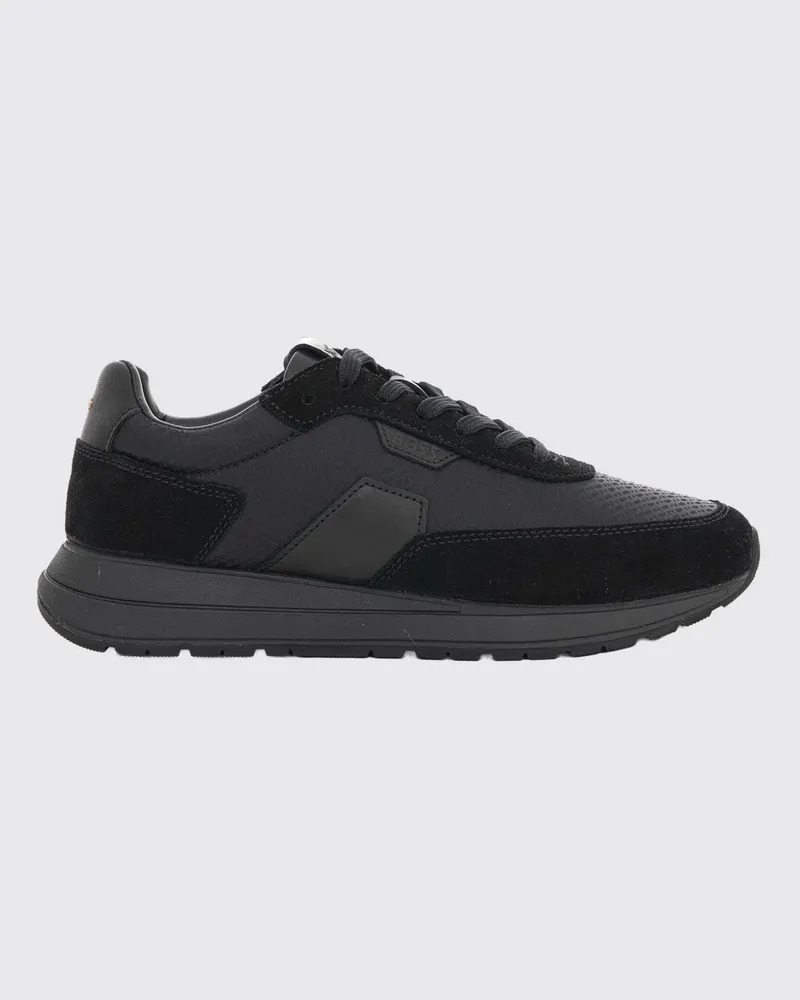 HUGO BOSS Sneakers aus Nylon und Wildleder Schwarz