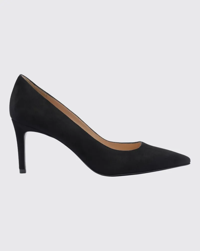 Stuart Weitzman Power Pumps von aus Wildleder mit mittlerem Stilettoabsatz Schwarz
