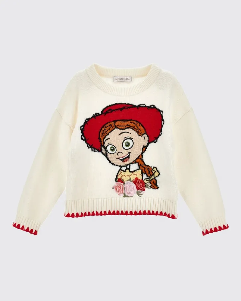 Monnalisa Pullover für Jungen aus Wolle und Baumwolle mit Disney-Print Yellow