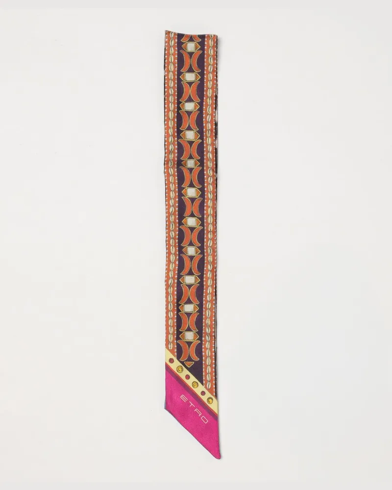 Etro Bedrucktes Seidenbandeau Bunt