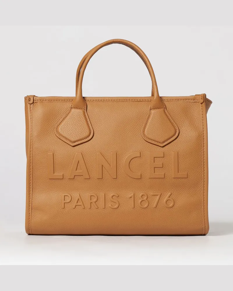 Lancel Jour Tasche aus genarbtem Leder Camel
