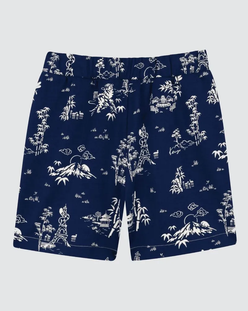 Kenzo Garden' Leichte French Terry Bermudashorts Blau