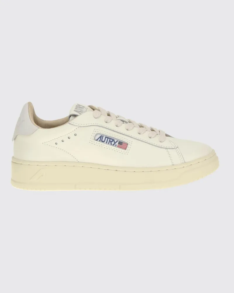 AUTRY Dallas Low zweifarbige Kalbsleder-Sneaker mit gepolstertem Low-Top-Knöchel Weiss