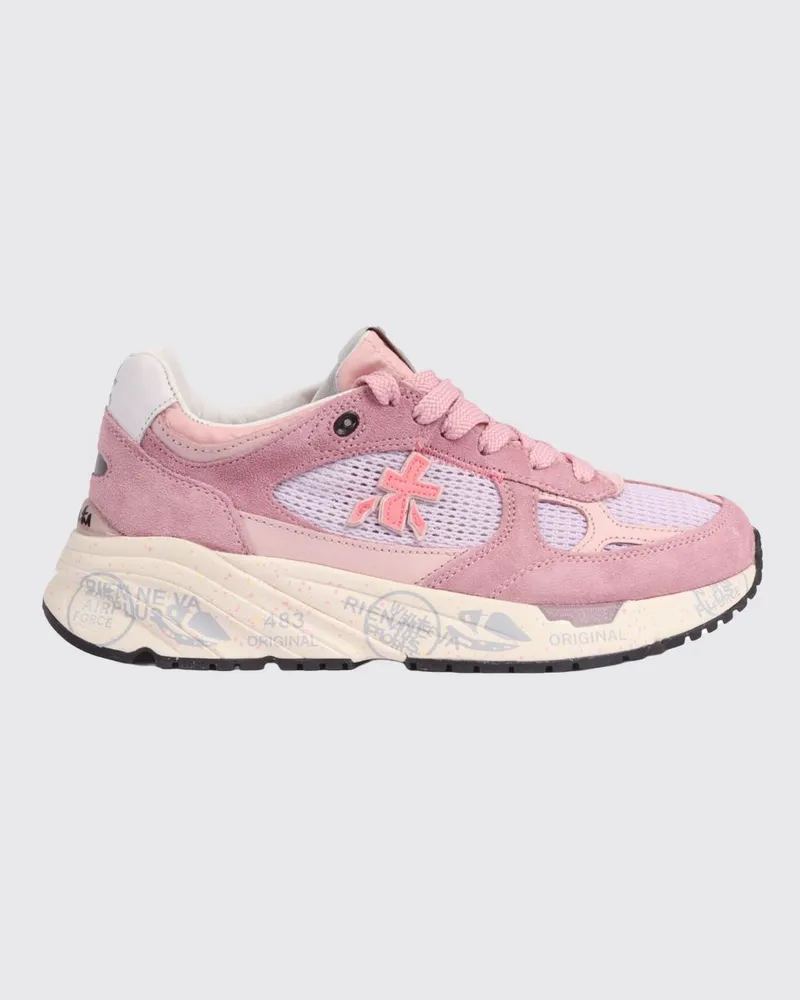 Premiata Mased Sneakers aus laminiertem Leder und Nylon Pink