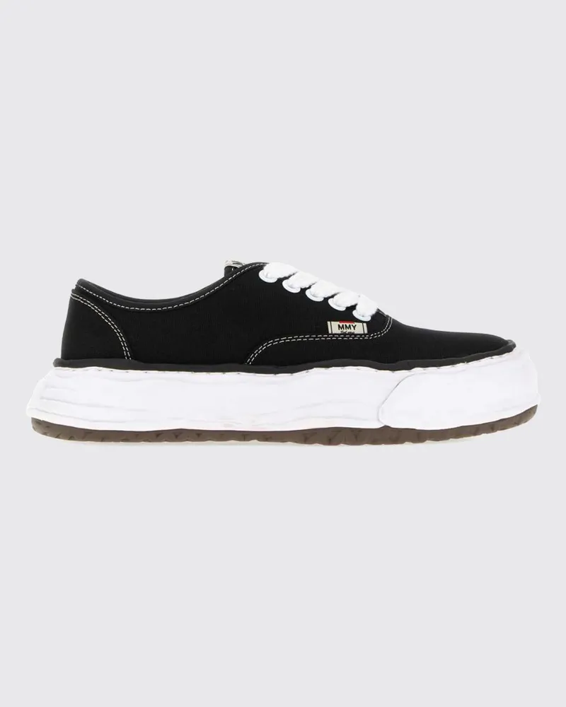 MIHARAYASUHIRO Low-Top-Sneakers Eric aus Baumwoll-Canvas mit Plateausohle Schwarz