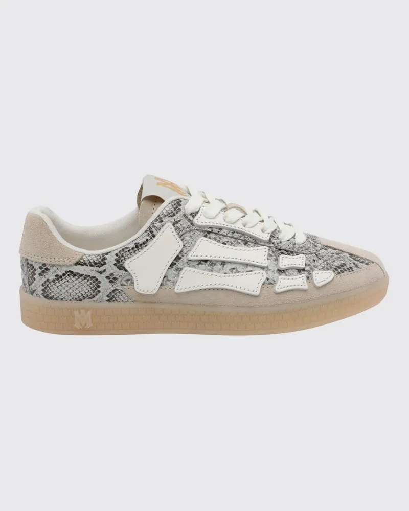 Amiri Skel Sneakers aus Python-Print Leder Grau