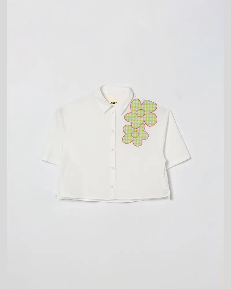 Simonetta Cropped-Hemd aus Baumwolle Weiß