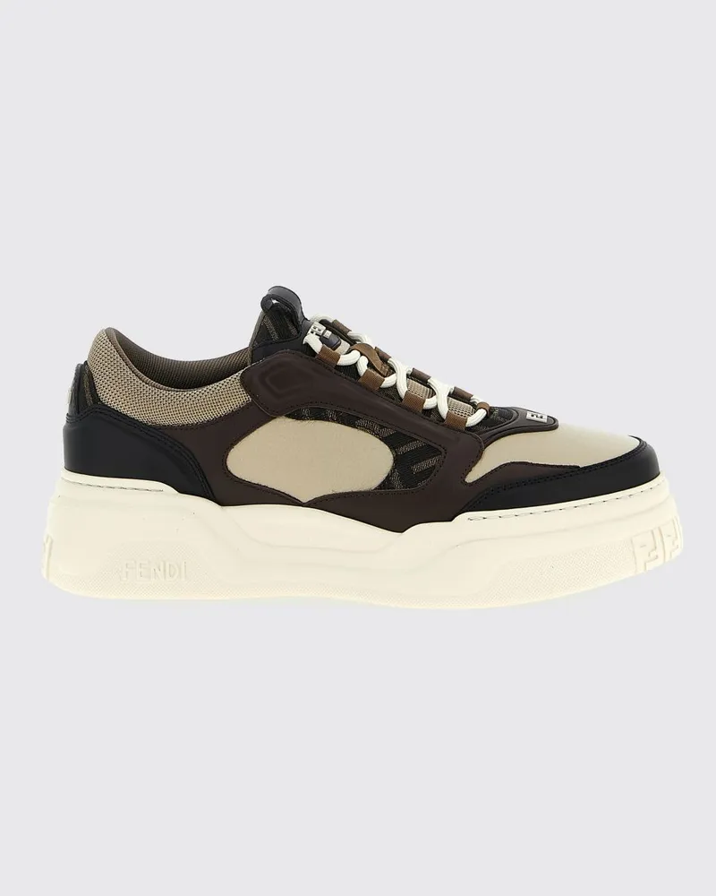 Fendi Force Leder-Sneakers Schwarz